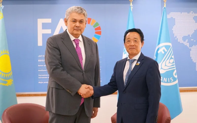 Kazakhstan’s Foreign Minister Held a Meeting with the Director-General of the FAO and Took Part in the Opening of the “Kazakhstan” Room
