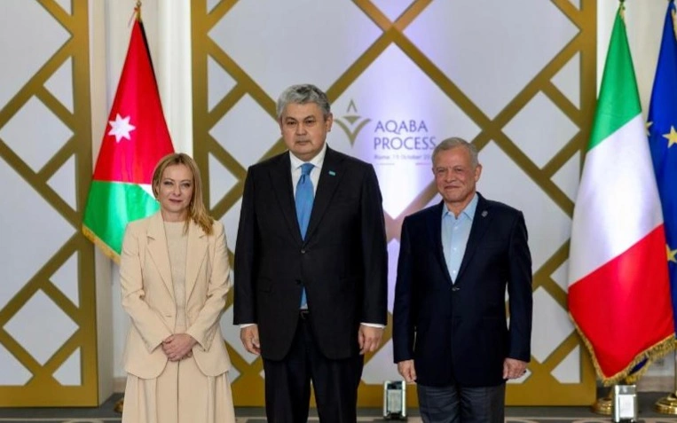 Kazakh FM attends Aqaba Process meeting, holds talks with Jordanian, Italian leaders