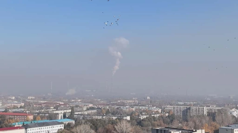 Смог, дым, загрязнение воздуха, Усть-Каменогорск, метеоусловия