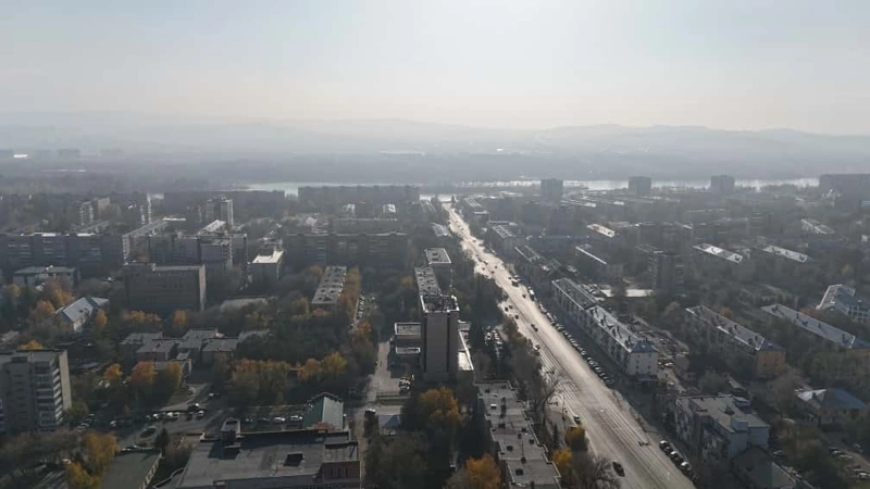 Смог, дым, загрязнение воздуха, Усть-Каменогорск, метеоусловия