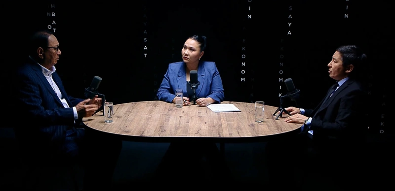 Кадр с подкаста Bizdin Orta