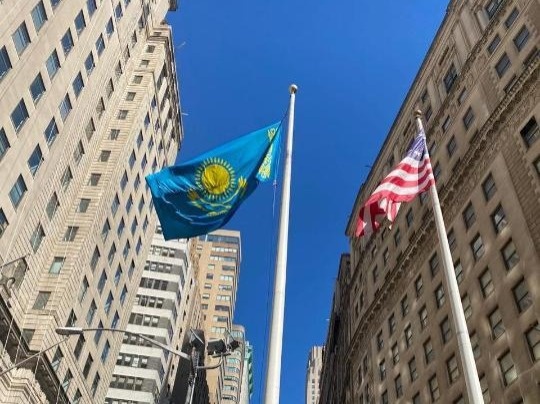 Kazakhstan Flag-Raising Ceremony and Proclamation Presentation Held on Wall Street in New York Kazakhstan Flag-Raising Ceremony and Proclamation Presentation Held on Wall Street in New York