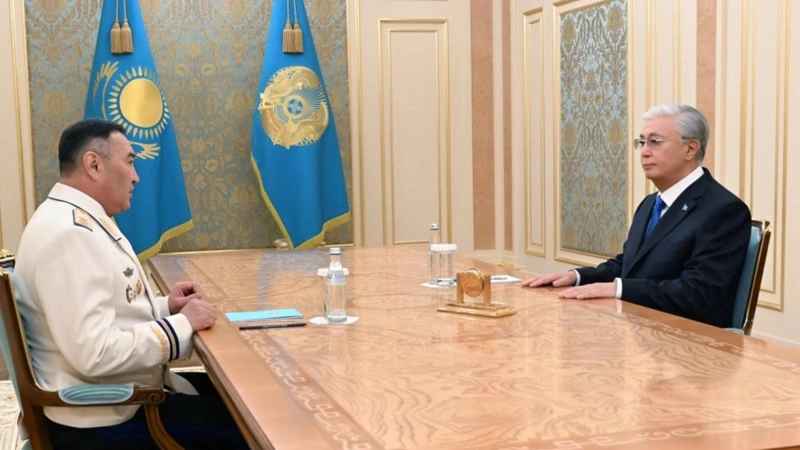 President Tokayev receives National Security Committee Chairman Yermek Sagimbayev