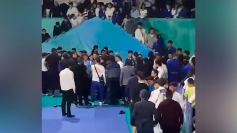 Өскеменде дзюдодан болған жарыс кезіндегі төбелес