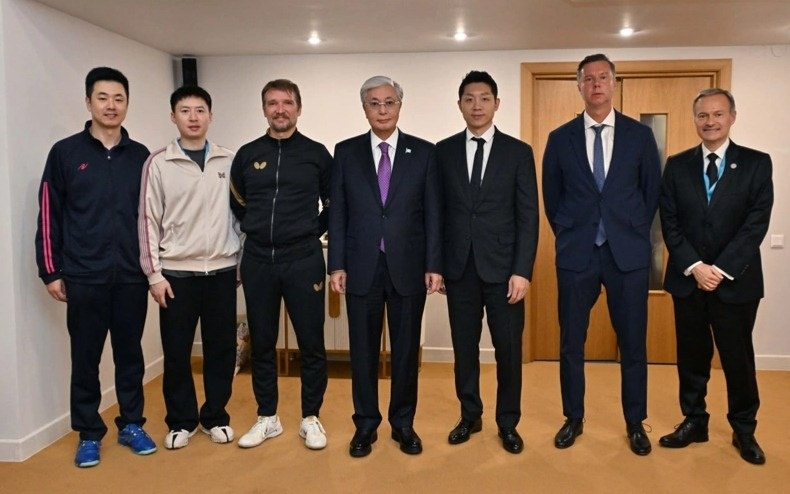 Kassym-Jomart Tokayev meets with stars and legends of world table tennis Kassym-Jomart Tokayev meets with stars and legends of world table tennis