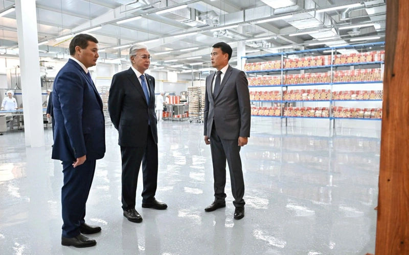 Глава государства посетил цех «Қызылорда-нан»