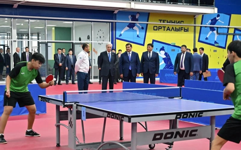 Modern table tennis center in Kyzylorda: Tokayev examines sports facility