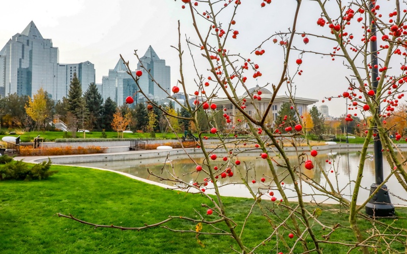 Алматыда Президент резиденциясы орнындағы жаңа саябақ қалай түрленді