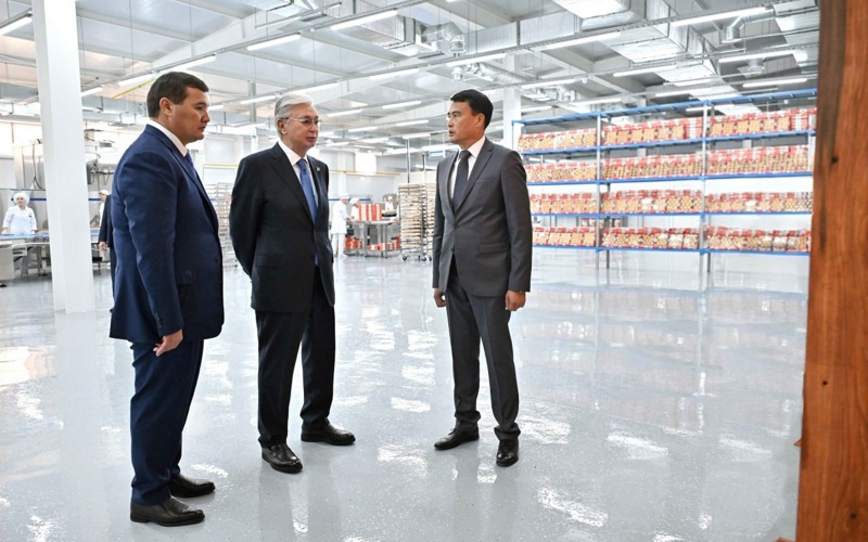 Глава государства посетил цех «Қызылорда-нан»