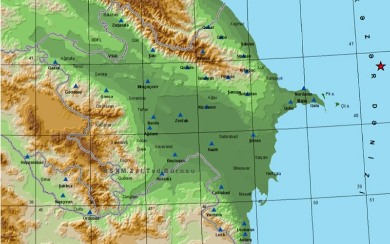 В Каспийском море зафиксировано землетрясение