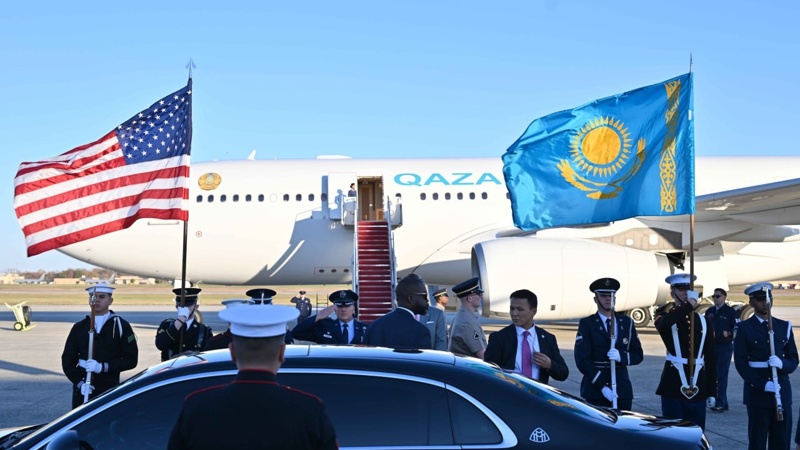  President Tokayev lands in Washington, D.C. 