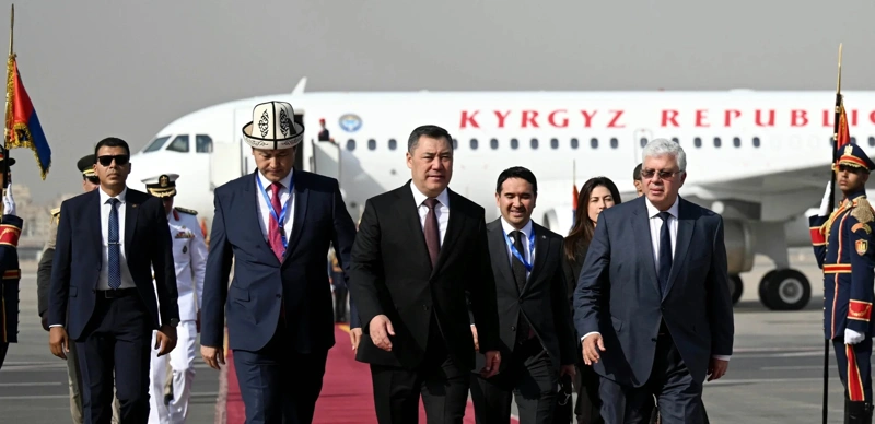 President Zhaparov arrives in Egypt