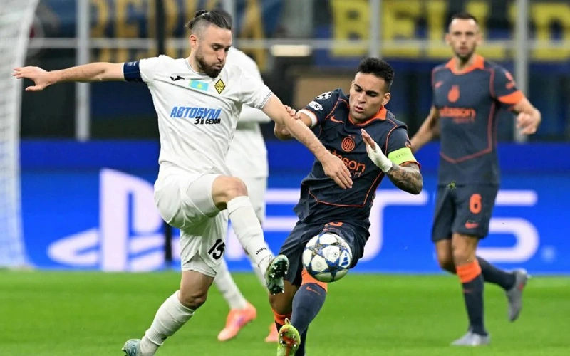 FC Kairat narrowly loses to Inter Milan in Champions League clash