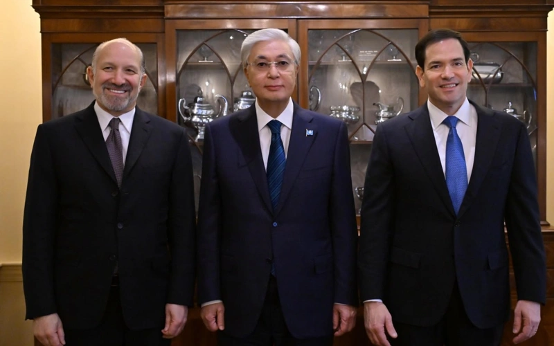 President Tokayev begins Washington visit, meeting with Rubio, Lutnick, and Gor