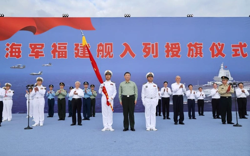 China launches Fujian aircraft carrier with President Xi in attendance  