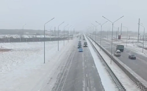 Около 300 автомашин сопроводили на трассе в Акмолинской области