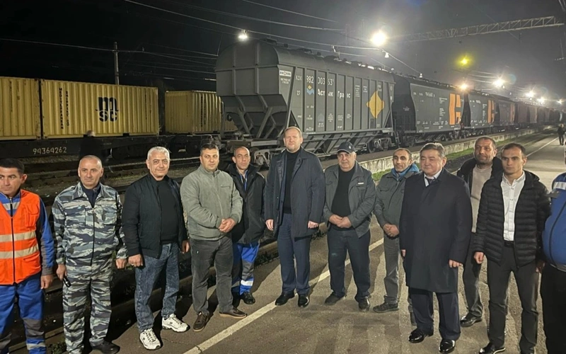 Қазақстан бидайы тиелген алғашқы пойыз Арменияға жетті
