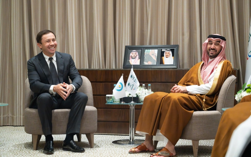Gennady Golovkin meets with His Royal Highness Prince Abdulaziz Bin Turki Bin Faisal Al Saud to expand sports collaboration