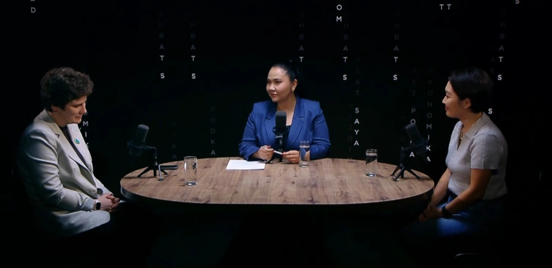 Кадр с подкаста Bizdin Orta