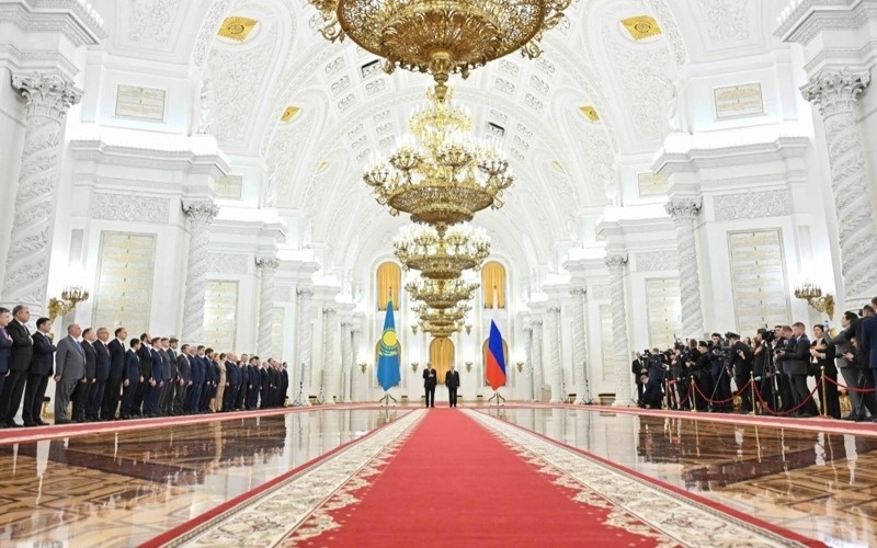 Official welcome ceremony for President Tokayev underway at Kremlin Official welcome ceremony for President Tokayev underway at Kremlin