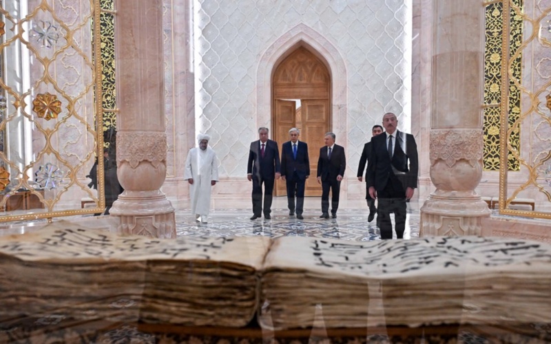 Leaders of Central Asia, Azerbaijan tour Islamic Civilization Center in Tashken Leaders of Central Asia, Azerbaijan tour Islamic Civilization Center in Tashken