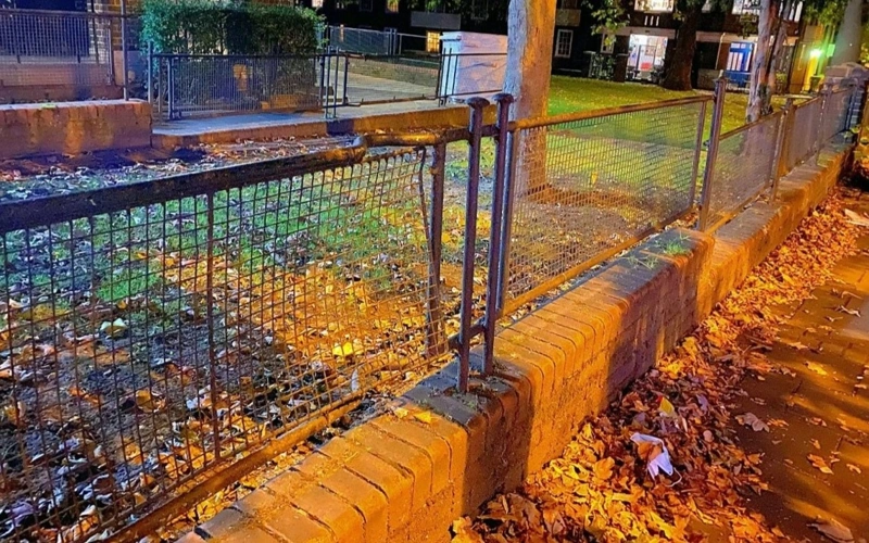 Stretcher fences from World War II became an unusual London landmark