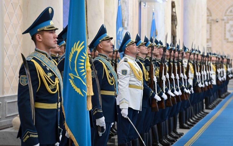 President Kassym-Jomart Tokayev welcomes Estonian President Alar Karis at Akorda