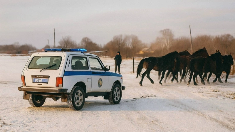 Abaı oblysynda drondar maldyń baqylaýsyz jaıylýyna baılanysty jol-kólik oqıǵalaryn azaıtýǵa kómektesip jatyr