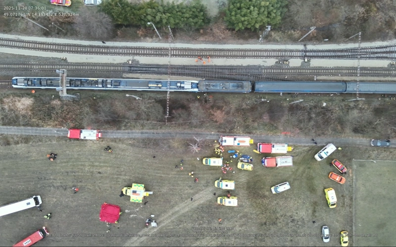 Столкновение поездов на юге Чехии