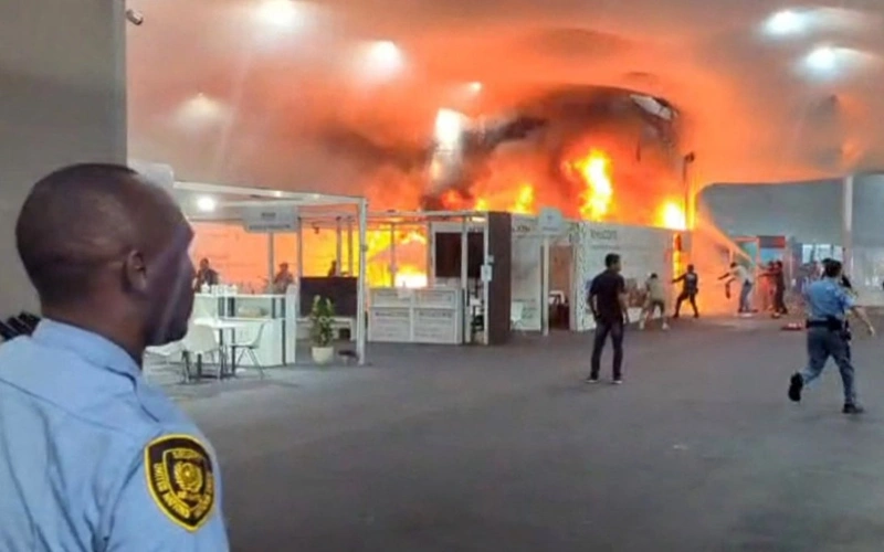 Пожар на саммите в Бразилии