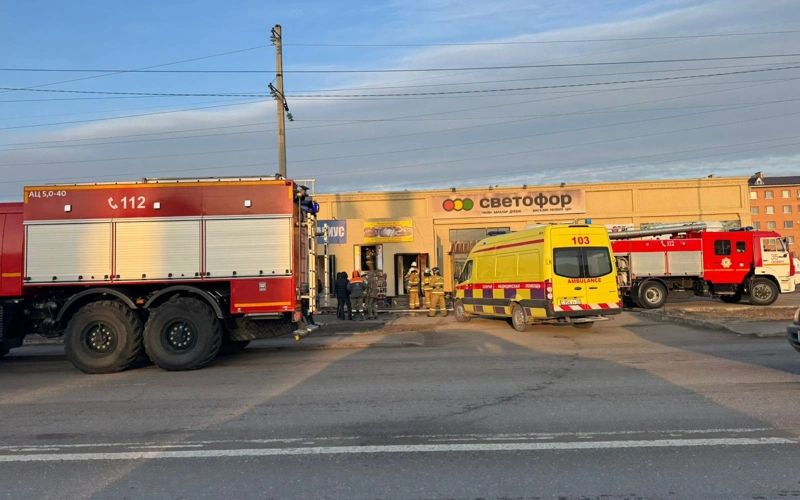 Мясной магазин горел в Косшы