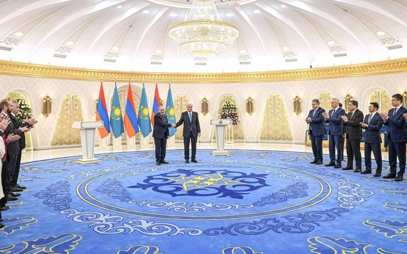Head of State awards Armenian PM with Altyn Qyran Order