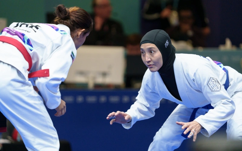 Azhar Salykova of Kazakhstan wins silver at Islamic Solidarity Games