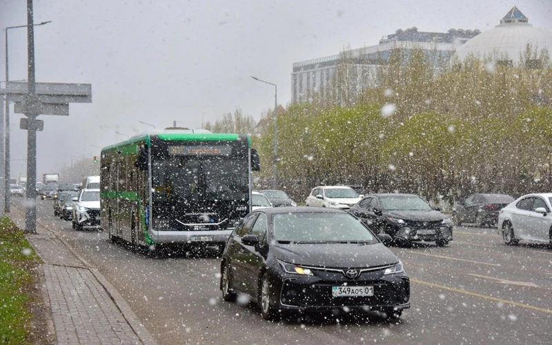 Precipitation and black ice forecast across Kazakhstan