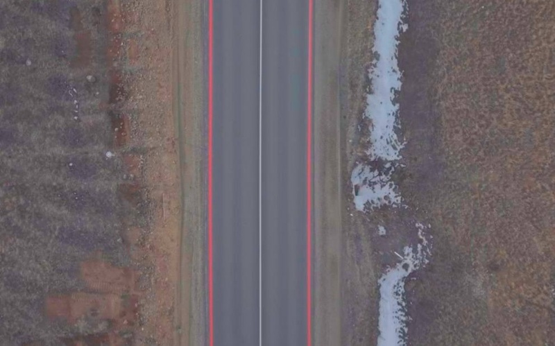 красная сигнальная линия, дорога, трасса