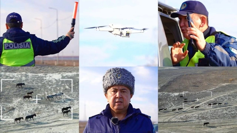 Atyraýlyq polıtseıler drondardyń kómegimen qoǵamdyq baqylaýdy kúsheıtti