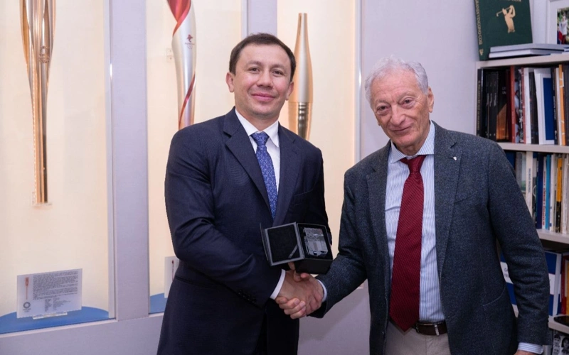 Gennady Golovkin meets with President of Italy’s National Olympic Committee 