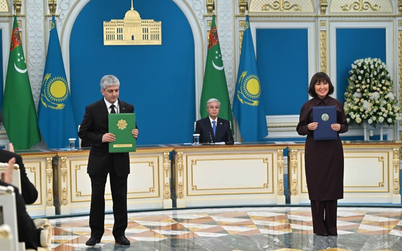 Касым-Жомарт Токаев и Сердар Бердымухамедов подписали Совместное заявление а