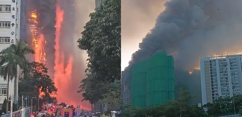 Four dead as Hong Kong high rise erupts in flames