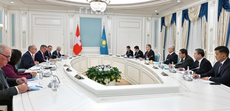 Мемлекет басшысы Швейцария вице-президенті Ги Пармеланмен келіссөз жүргізді 