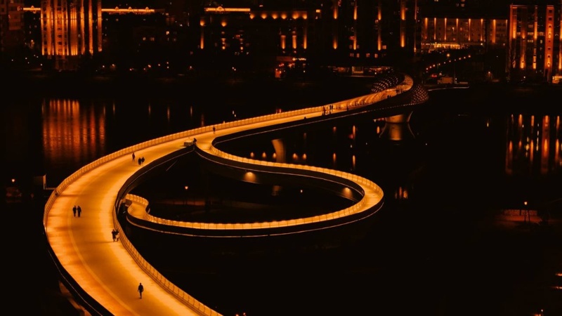 Kazakh capital illuminated in orange to support anti-violence campaign