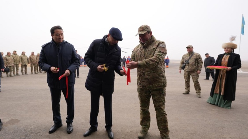 Ұлытау облысында Қазақстан ТЖМ бірінші авиациялық жасағы пайдалануға берілді