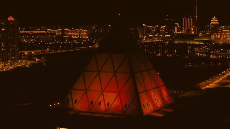 Kazakh capital illuminated in orange to support anti-violence campaign