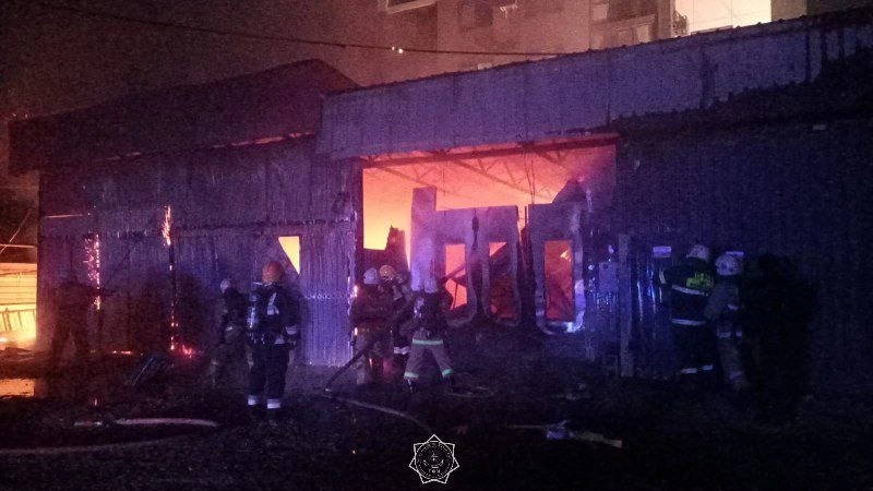 СТО загорелось в Алматы