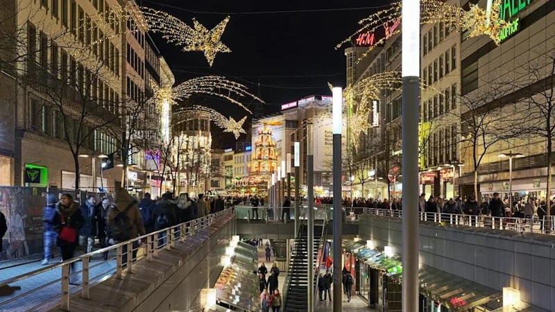 Новогодняя иллюминация в Германии