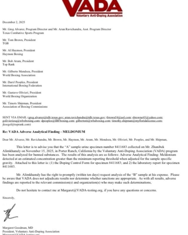 Alimkhanuly’s three-title fight canceled: Kazakh boxer tests positive for doping