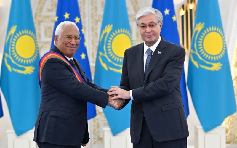 Kassym-Jomart Tokayev honors António Costa with Dostyq Order 