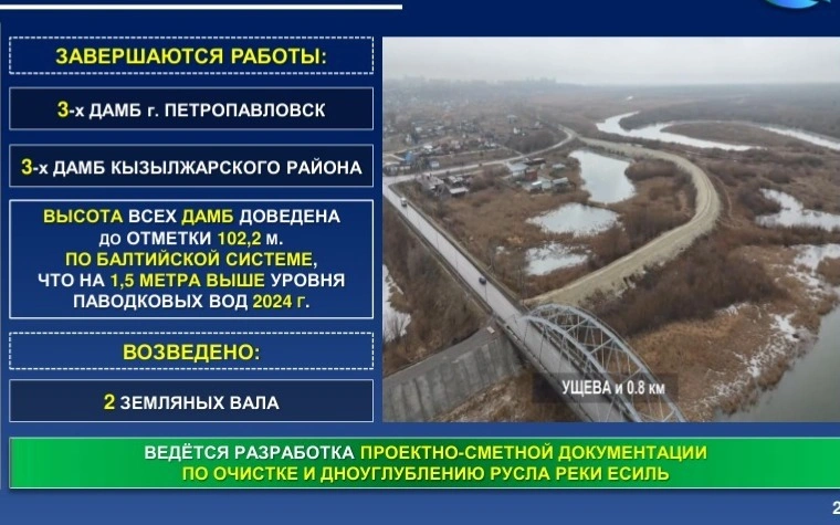 Дамбы 102,2 метра: как защищают Петропавловск и пригороды от паводков