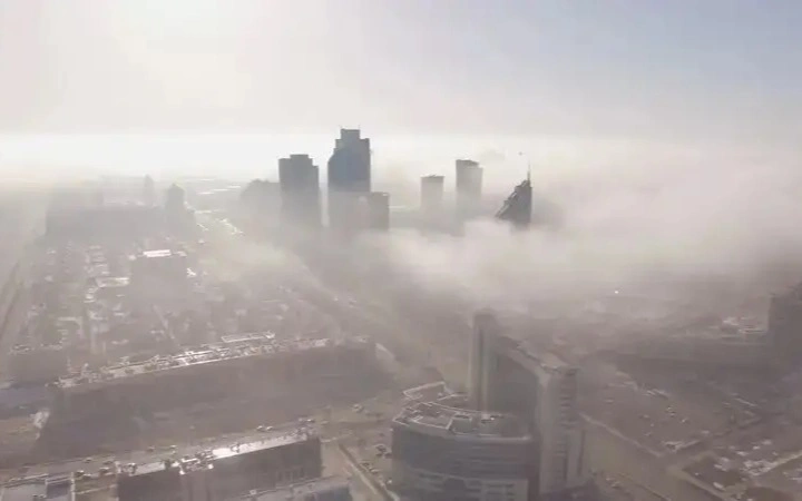 Туман, смог в Астане