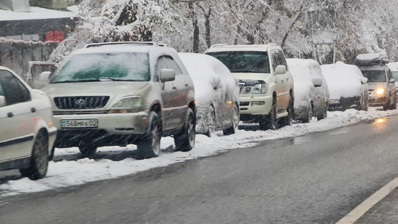 Weather, snow, parking, cars